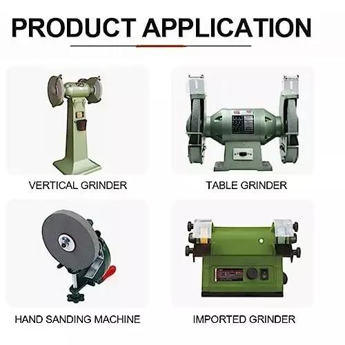 Order mecraaf-bench-grinding-wheel-8x1-a36 MECRAAF Bench Grinding Wheel Aluminum Oxide 200 mm Dia. and A36 (Medium) Grit Black, 8X1 A36