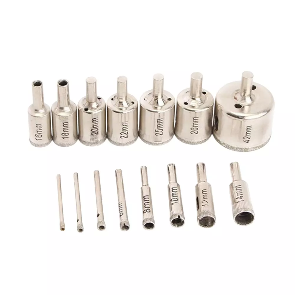 Best metrotools-drill-bit-set-4-42-mm-steel Metrotools Diamond Hole Saw Drill Bit Set 4-42 mm Steel (Pack of 15)