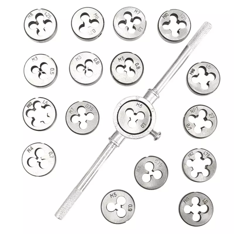 Buy metrotools-double-sided-t-type-wrench-set-m3-m12-alloy-steel Metrotools Double Sided T Type Tap Wrench & Die Set M3-M12 Alloy Steel