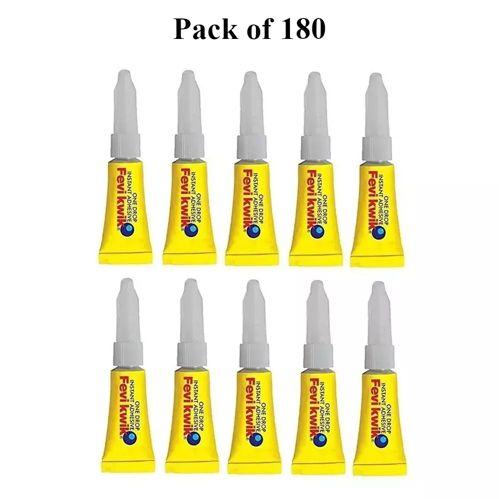 Buy fevikwik-gp-instant-adhesive-3-g-tube-for-wood-cardboard-plastic-metal-rubber-etc-pack-of-180 Fevikwik GP Instant Adhesive 3 g Tube for Wood, Cardboard, Plastic, Metal, Rubber etc (Pack of 180)