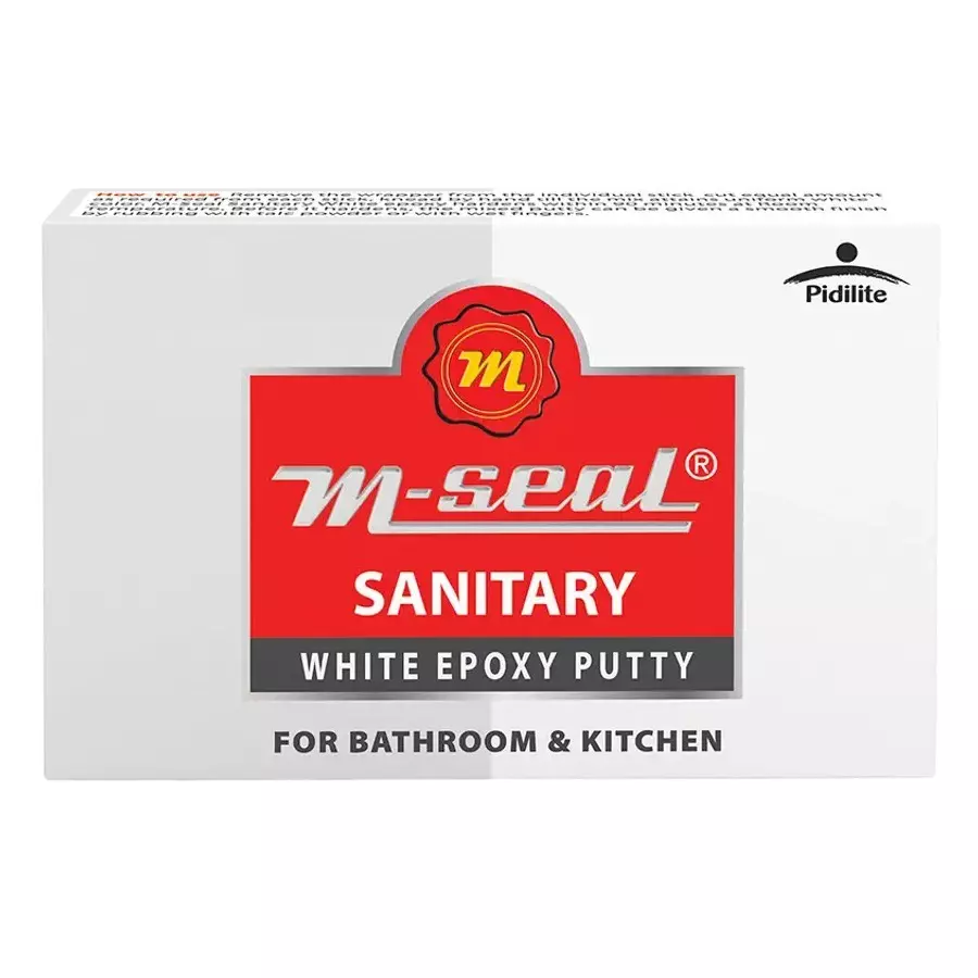 M-Seal Sanitary White Epoxy Putty 200 g White Resin for Metal, Porcelain, Marble, Wood, And Glass (Pack of 40) M-Seal Sanitary White Epoxy Putty 200 g White Resin for Metal, Porcelain, Marble, Wood, And Glass (Pack of 40)