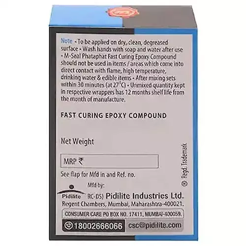 Best m-seal-phataphat-fast-curing-epoxy-compound-90-g-for-wood-glass-ceramic-leather-plastic-pack-of-150 M-Seal Phataphat Fast Curing Epoxy Compound 90 g for Wood, Glass, Ceramic, Leather & Plastic (Pack of 150)