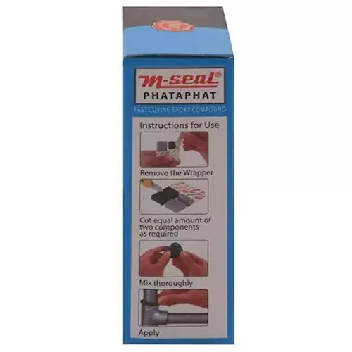 Shop m-seal-phataphat-fast-curing-epoxy-compound-90-g-for-wood-glass-ceramic-leather-plastic-pack-of-150 M-Seal Phataphat Fast Curing Epoxy Compound 90 g for Wood, Glass, Ceramic, Leather & Plastic (Pack of 150)