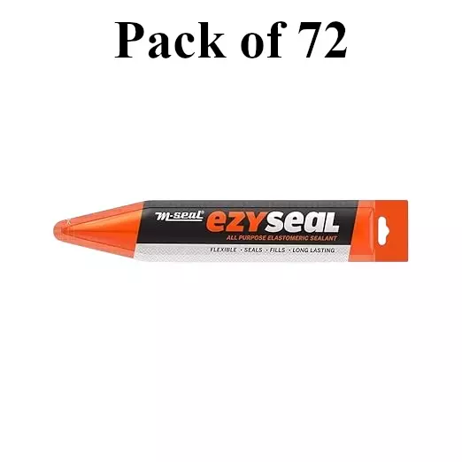 Buy ezyseal-elastomeric-sealant-85-g-sausage-for-sealing-cracks-holes-and-gaps-pack-of-72 M-Seal Ezyseal Elastomeric Sealant 85 g Sausage for Sealing Cracks, Holes and Gaps (Pack of 72)