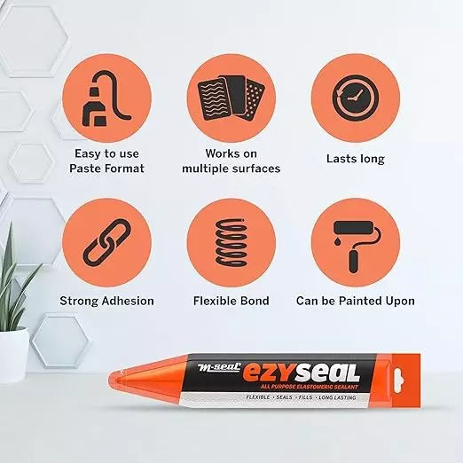 Shop ezyseal-elastomeric-sealant-85-g-sausage-for-sealing-cracks-holes-and-gaps-pack-of-72 M-Seal Ezyseal Elastomeric Sealant 85 g Sausage for Sealing Cracks, Holes and Gaps (Pack of 72)