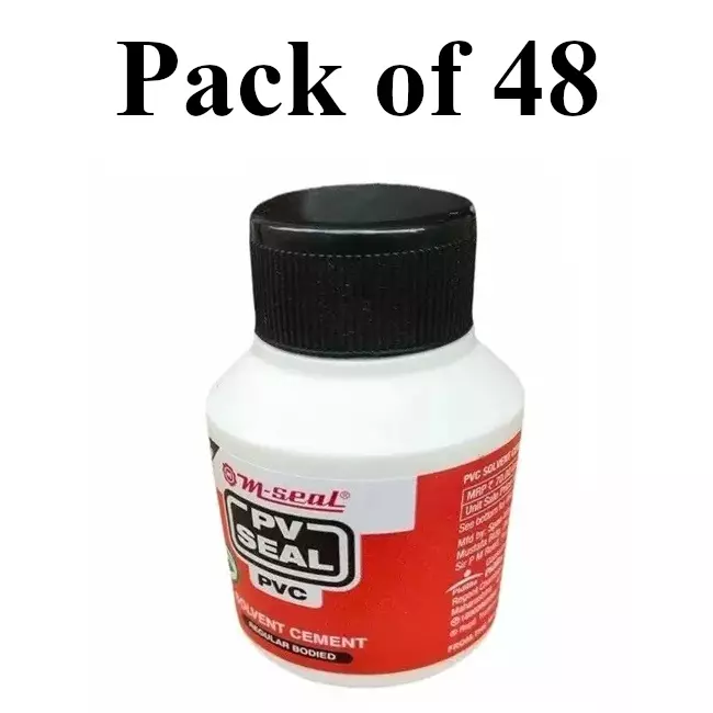 Buy m-seal-pv-seal-pvc-regular-body-solvent-cement-100-ml-coex-pack-for-pvc-pipes-and-fittings-pack-of-48 M-Seal PV Seal PVC Regular Body Solvent Cement 100 ml Coex Pack for PVC Pipes and Fittings (Pack of 48)