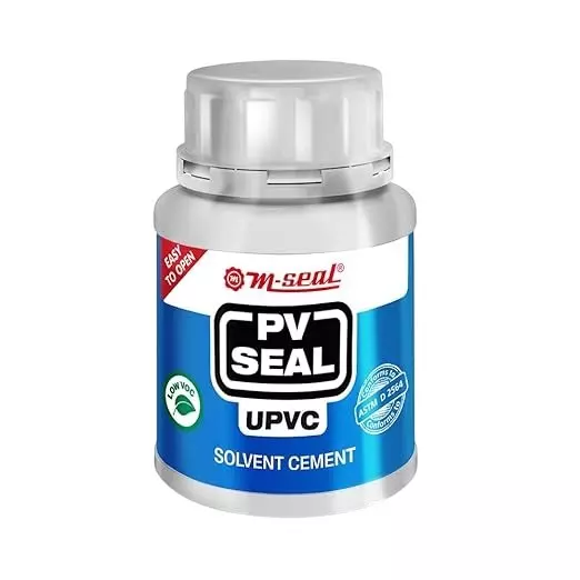 M-Seal PV Seal UPVC High Pressure Blue Solvent Cement 100 ml Coex Pack for UPVC Pipes and Fittings (Pack of 48) M-Seal PV Seal UPVC High Pressure Blue Solvent Cement 100 ml Coex Pack for UPVC Pipes and Fittings (Pack of 48)