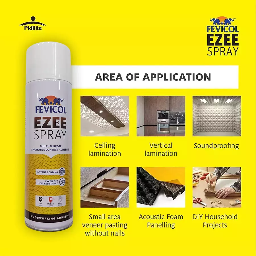 Shop fevicol-383-g-ezee-spray-diy-sprayable-adhesive-for-soundproofing-acoustic-panels Fevicol 383 g Ezee Spray DIY Sprayable Adhesive For Soundproofing & Acoustic Panels
