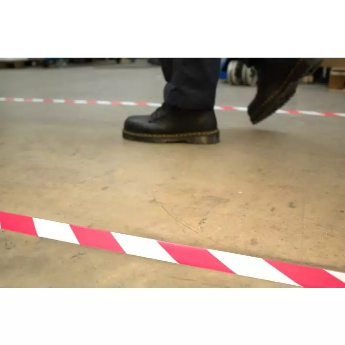 Buy tp130302-coba-europe-coba-europe-redwhite-pvc-33m-hazard-tape-193-1143-rs Coba Europe Red/White PVC 33m Hazard Tape, TP130302