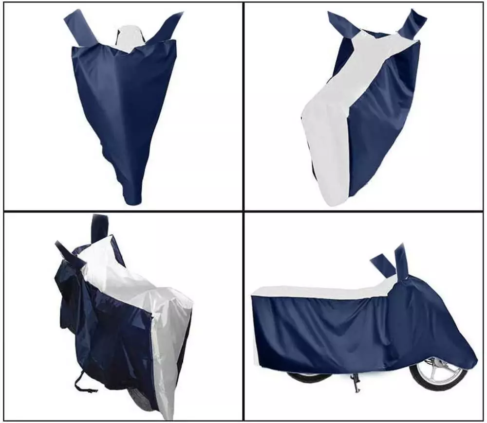 Best auto-pearl-waterproof-two-wheeler-cover-for-kinetic-zing-white-blue Auto Pearl Waterproof Two Wheeler Cover For Kinetic Zing (White & Blue)