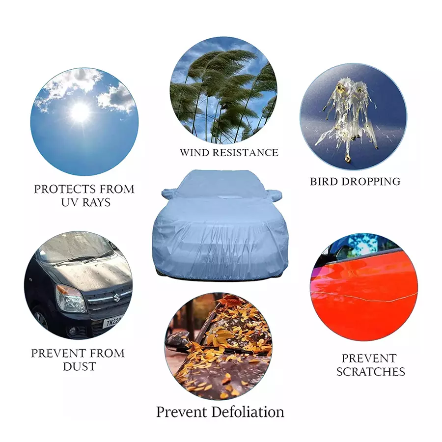 Shop allextreme-jcp5001-car-body-cover-compatible-with-jeep-compass-custom-fit-dustproof-uv-heat-resistant-indoor-outdoor-body-protection-blue-with-mirror Allextreme JCP5001 Car Body Cover Compatible with Jeep Compass Custom Fit UV Heat Resistant