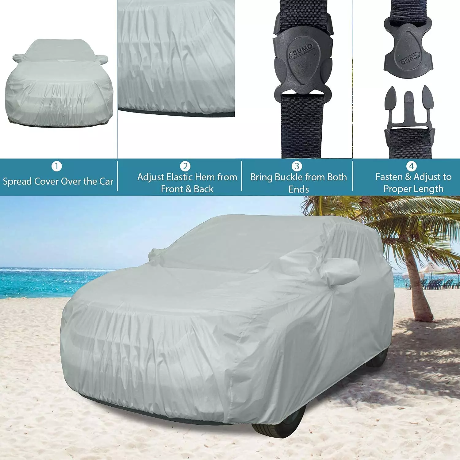 Shop allextreme-ks7003-car-body-cover-compatible-with-kia-sonet-custom-fit-dustproof-uv-heat-resistant-indoor-outdoor-body-protection-silver-with-mirror Allextreme KS7003 Car Cover Compatible with Kia Sonet Custom Fit  UV Heat Resistant