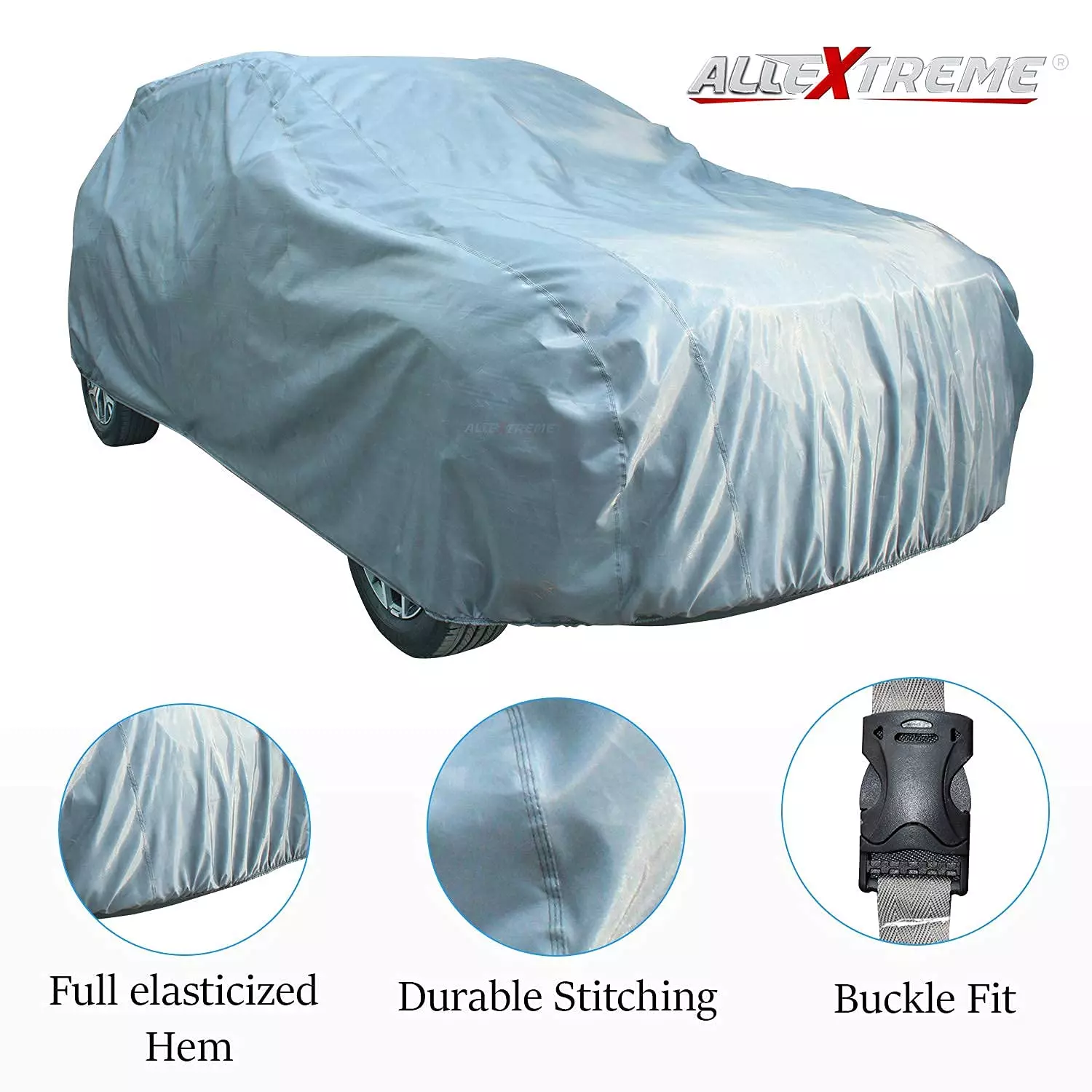 Buy allextreme-tn7001-car-body-cover-compatible-with-tata-nexon-custom-fit-dustproof-uv-heat-resistant-indoor-outdoor-body-protection-grey-without-mirror Allextreme TN7001 Car Cover Compatible with Tata Nexon Custom Fit  UV Heat Resistant