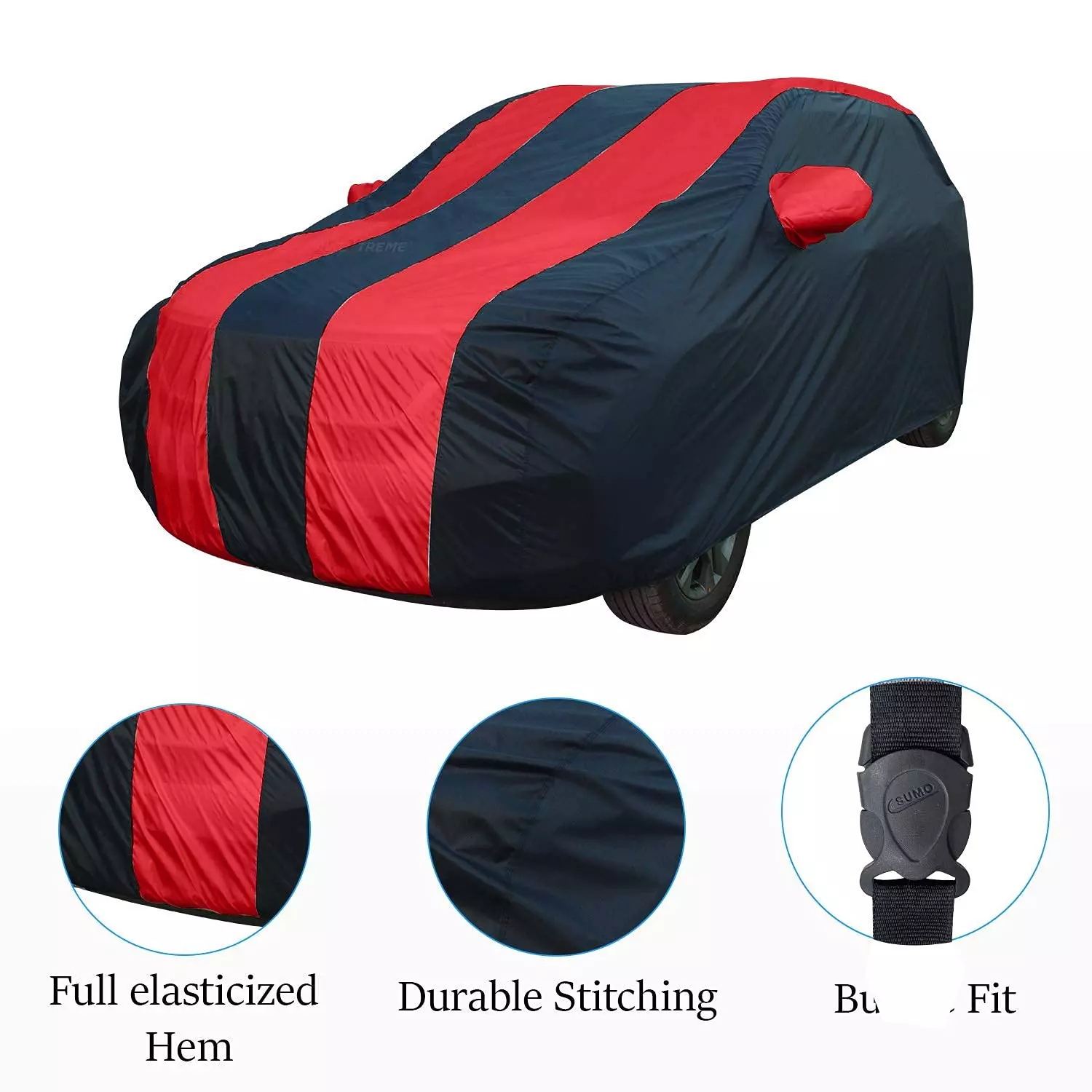Offer allextreme-tsz5004-car-body-cover-compatible-with-tata-sumo-custom-fit-dustproof-uv-heat-resistant-indoor-outdoor-body-protection-navy-blue-red-with-mirror Allextreme TSZ5004 Car Cover Compatible with Tata Sumo Custom Fit  UV Heat Resistant