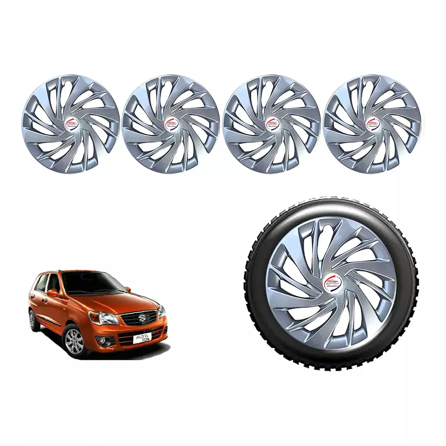 Auto Pearl eSLV02_R Press Type Car Wheel Cover with Retention Ring 33.02 cm (13 Inch) Glossy Silver for Maruti Alto K10 (Set of 4) Auto Pearl eSLV02_R Press Type Car Wheel Cover with Retention Ring 33.02 cm (13 Inch) Glossy Silver for Maruti Alto K10 (Set of 4)