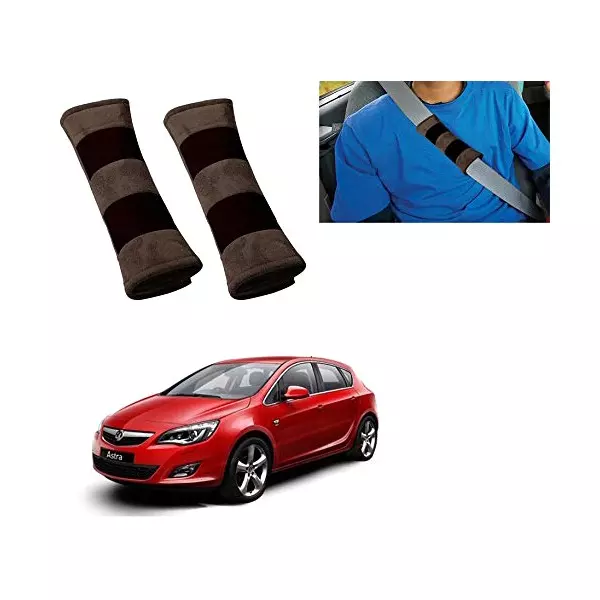 Auto Pearl Seat Belt Cushion (Pack of 2, Brown Black) Compatible for Opel Astra Auto Pearl Seat Belt Cushion (Pack of 2, Brown Black) Compatible for Opel Astra