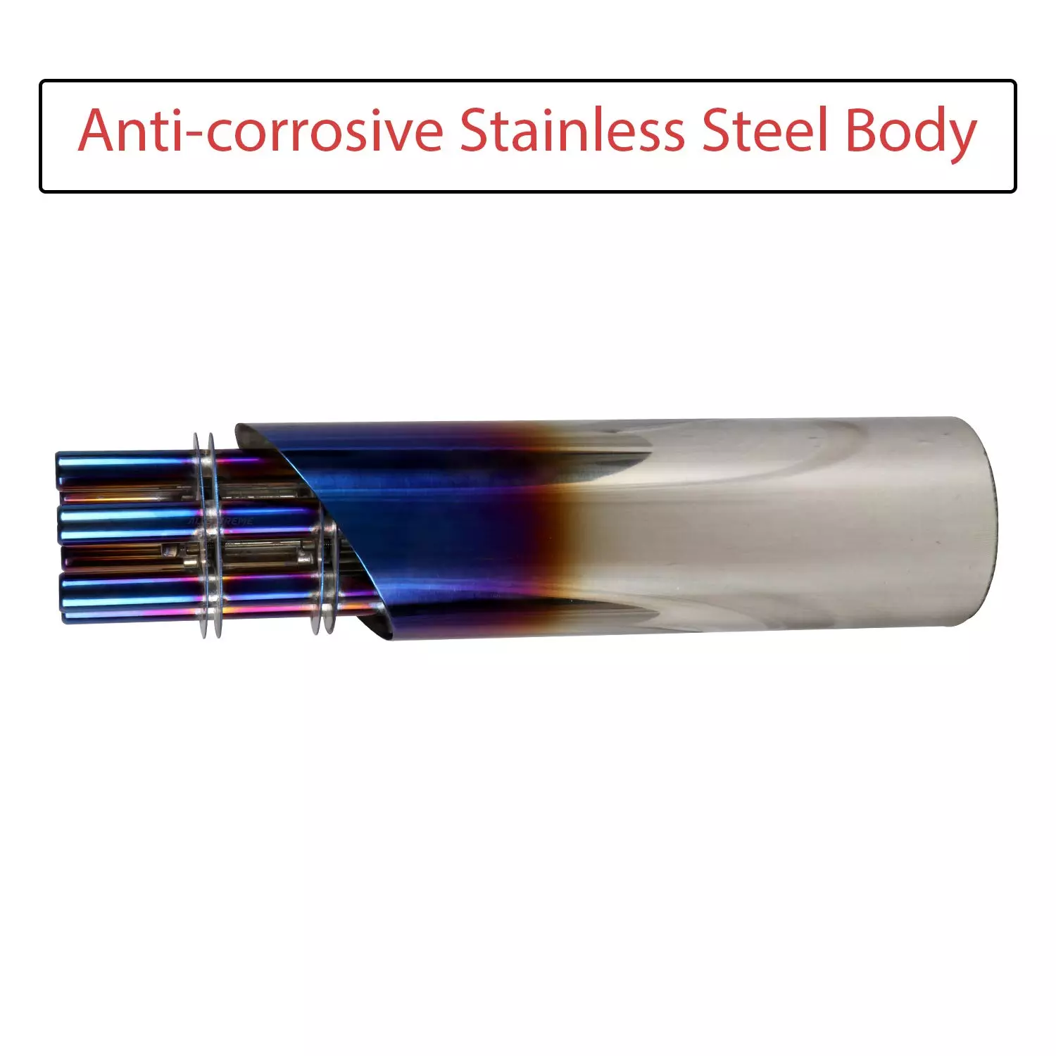 Product allextreme-exesl11-51mm-inlet-universal-exhaust-muffler-silencer-for-street-sports-dirt-bike-and-motorcycles-silver-blue AllExtreme EXESL11 51mm Inlet Universal Exhaust Muffler Silencer for Street Sports Dirt Bike