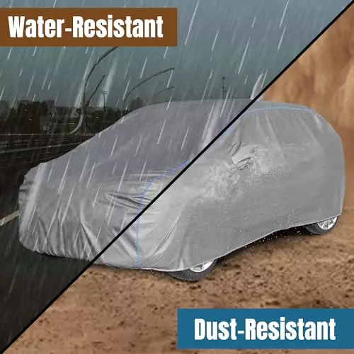 Best allextreme-waterproof-car-body-cover-3-layers-uv-rain-protection-triple-stitched-bottom-elastic-with-mirror-pockets-tiebond-grey-color-for-tata-punch-pu9001 AllExtreme Waterproof Car Body Cover 3 Layers UV & Rain Protection Triple Stitched Bottom Elastic with Mirror Pockets Tiebond Grey Color For Tata Punch, PU9001