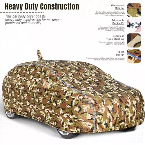 Buy allextreme-waterproof-car-body-cover-3-layers-uv-rain-protection-triple-stitched-bottom-elastic-with-mirror-pockets-military-color-camouflage-design-for-mahindra-thar-tmz5055 AllExtreme Waterproof Car Body Cover 3 Layers UV & Rain Protection Triple Stitched Bottom Elastic with Mirror Pockets Military Color Camouflage Design For Mahindra Thar, TMZ5055