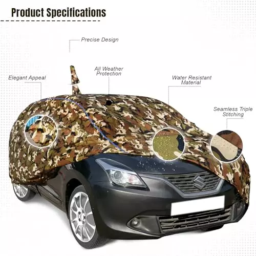 Shop allextreme-waterproof-car-body-cover-3-layers-uv-rain-protection-triple-stitched-bottom-elastic-with-mirror-pockets-military-color-camouflage-design-for-mahindra-thar-tmz5055 AllExtreme Waterproof Car Body Cover 3 Layers UV & Rain Protection Triple Stitched Bottom Elastic with Mirror Pockets Military Color Camouflage Design For Mahindra Thar, TMZ5055