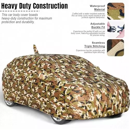Buy allextreme-waterproof-car-body-cover-3-layers-uv-rain-protection-triple-stitched-bottom-elastic-with-mirror-pockets-military-color-camouflage-design-for-tata-altroz-tau5055 AllExtreme Waterproof Car Body Cover 3 Layers UV & Rain Protection Triple Stitched Bottom Elastic with Mirror Pockets Military Color Camouflage Design For Tata Altroz, TAU5055