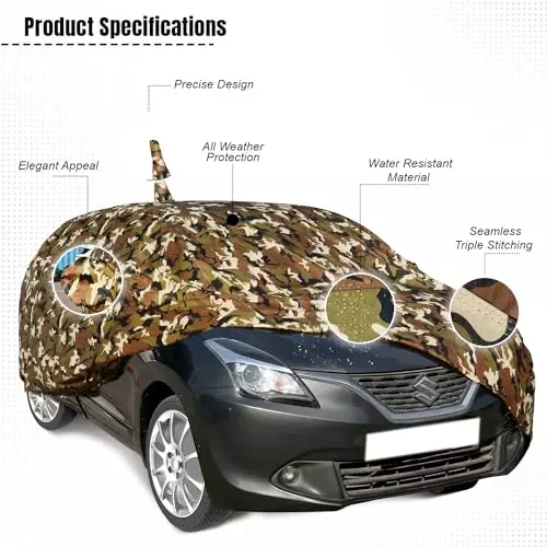 Shop allextreme-waterproof-car-body-cover-3-layers-uv-rain-protection-triple-stitched-bottom-elastic-with-mirror-pockets-military-color-camouflage-design-for-tata-altroz-tau5055 AllExtreme Waterproof Car Body Cover 3 Layers UV & Rain Protection Triple Stitched Bottom Elastic with Mirror Pockets Military Color Camouflage Design For Tata Altroz, TAU5055