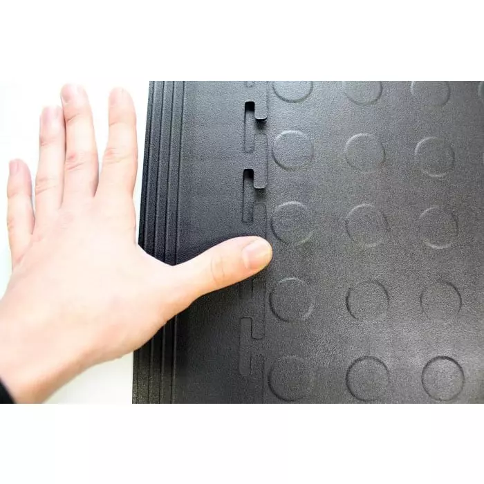 Buy tlc010001e-coba-europe-coba-europe-black-floor-tile-edging-recycled-pvc-bevelled-corner-edge-studded-finish-80mmx515mmx5mm-872-5675-rs Coba Europe Floor Mat Black Floor Tile Edging Recycled PVC Bevelled Corner Edge Studded Finish 80x515x5 mm, TLC010001E (Pack of 4)