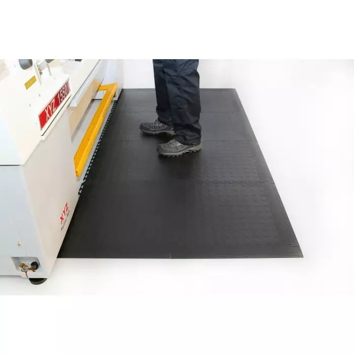 Shop tlc010001e-coba-europe-coba-europe-black-floor-tile-edging-recycled-pvc-bevelled-corner-edge-studded-finish-80mmx515mmx5mm-872-5675-rs Coba Europe Floor Mat Black Floor Tile Edging Recycled PVC Bevelled Corner Edge Studded Finish 80x515x5 mm, TLC010001E (Pack of 4)