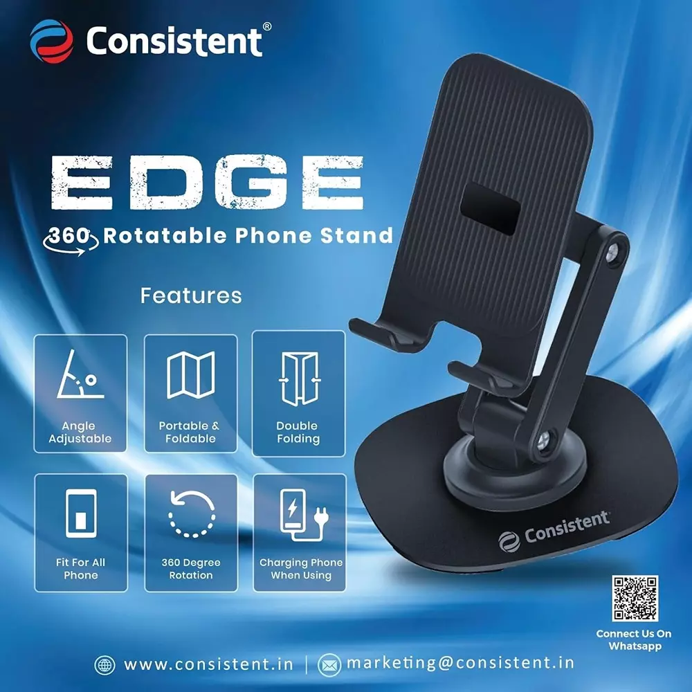 Buy consistent-mobile-stand-360-rotation-angle-adjustable-stand-black Consistent Mobile Stand 360° Rotation Angle Adjustable Stand Black