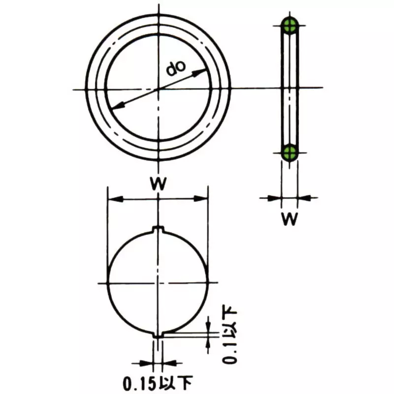 Buy nok-g-series-57013-mm-fkm-70-4-types-d-fluoro-rubber-o-ring-4dg250 NOK O-Ring, G Series 5.70.13 mm FKM-70 (4 Types D) Fluoro Rubber, 4DG250