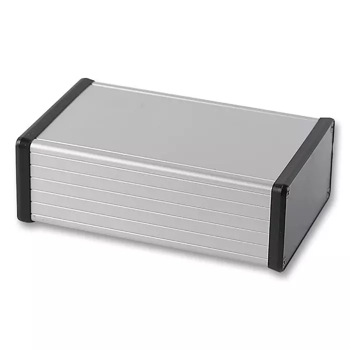 HAMMOND Metal Enclosures ENCLOSURE, CLEAR, BLACK END PLATE, 1455N1602 HAMMOND Metal Enclosures ENCLOSURE, CLEAR, BLACK END PLATE, 1455N1602