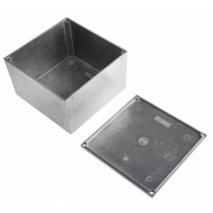 Buy hammond-general-purpose-enclosure-125x125x79-mm-die-cast-aluminium-3439934 Hammond General Purpose Enclosure 125x125x79 mm Die Cast Aluminium, 3439934