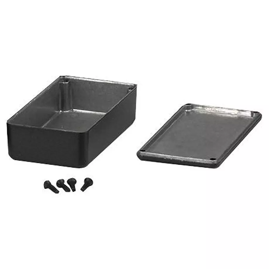 HAMMOND Metal Enclosures Enclosure Type:Small, 1590SBK HAMMOND Metal Enclosures Enclosure Type:Small, 1590SBK