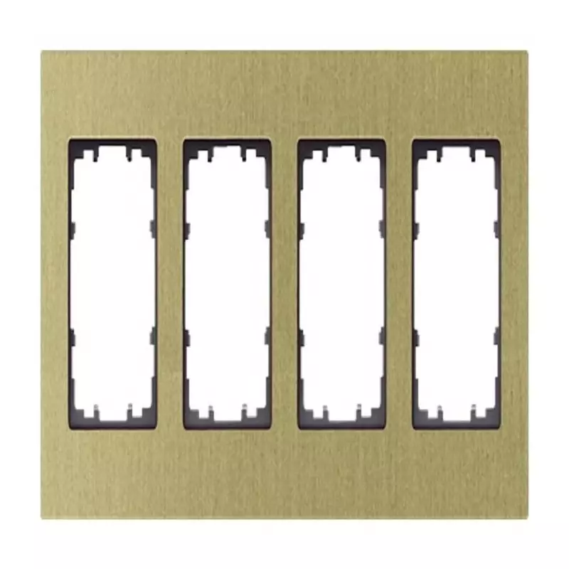 Siemens Yellow 4 Gang Mounting Plate Aluminium Mounting Frame, 5TG1124-3 Siemens Yellow 4 Gang Mounting Plate Aluminium Mounting Frame, 5TG1124-3