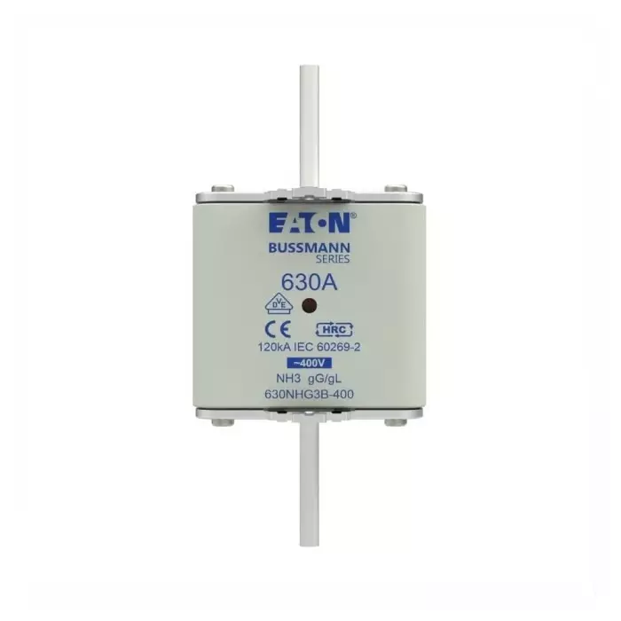 EATON 630A Tag Fuse, 71 x 150 mm, 400V, 630NHG3B-400 (Pack of 3) EATON 630A Tag Fuse, 71 x 150 mm, 400V, 630NHG3B-400 (Pack of 3)