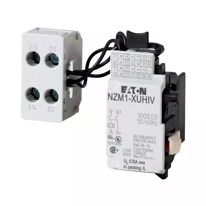 EATON Moeller NZM Undervoltage Release for use with N(S)1(-4), NZM1(-4), 259531 NZM1-XUHIV24AC EATON Moeller NZM Undervoltage Release for use with N(S)1(-4), NZM1(-4), 259531 NZM1-XUHIV24AC