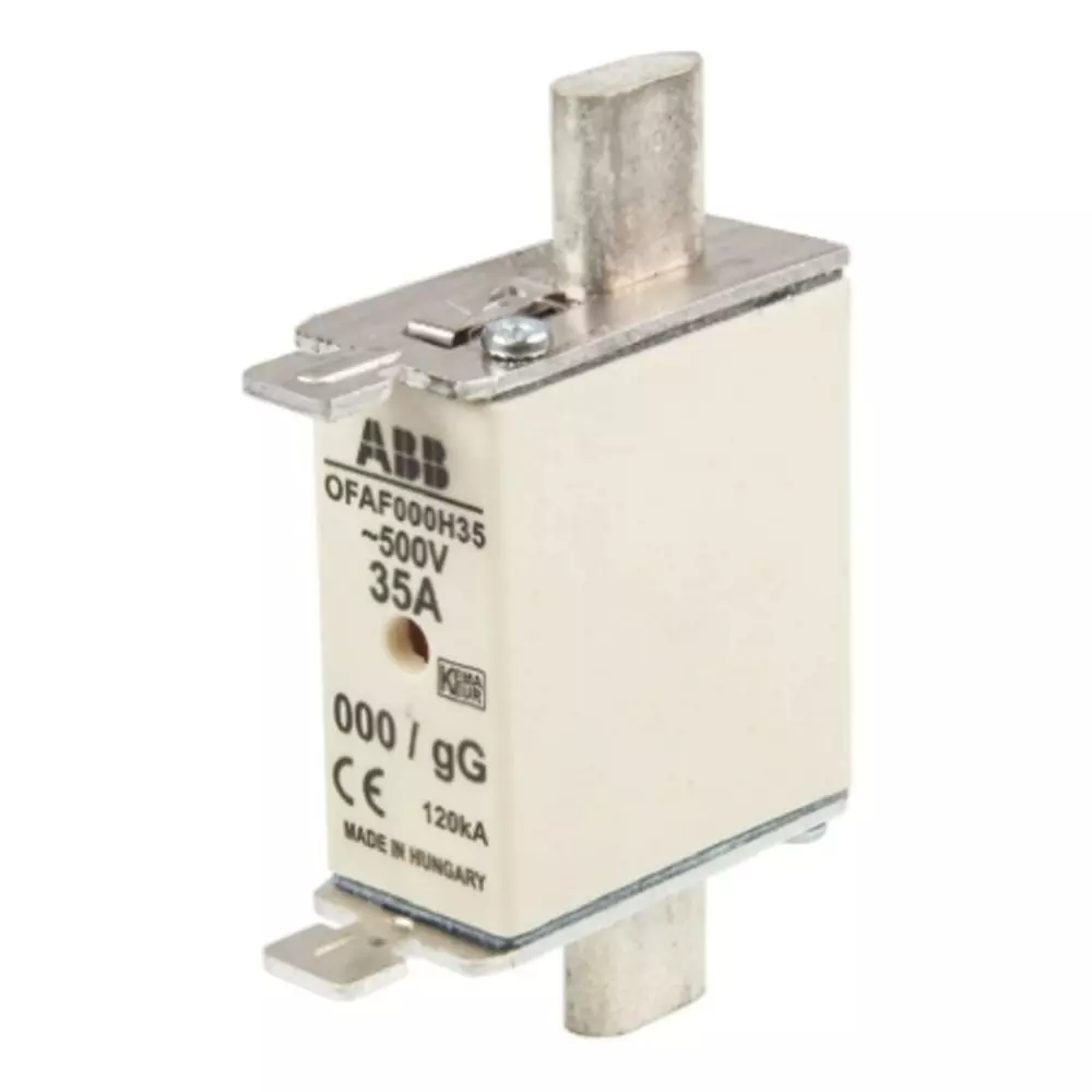ABB 35A Centred Tag Fuse, NH000, 500V, OFAF000H351SCA022627R1040 ABB 35A Centred Tag Fuse, NH000, 500V, OFAF000H351SCA022627R1040