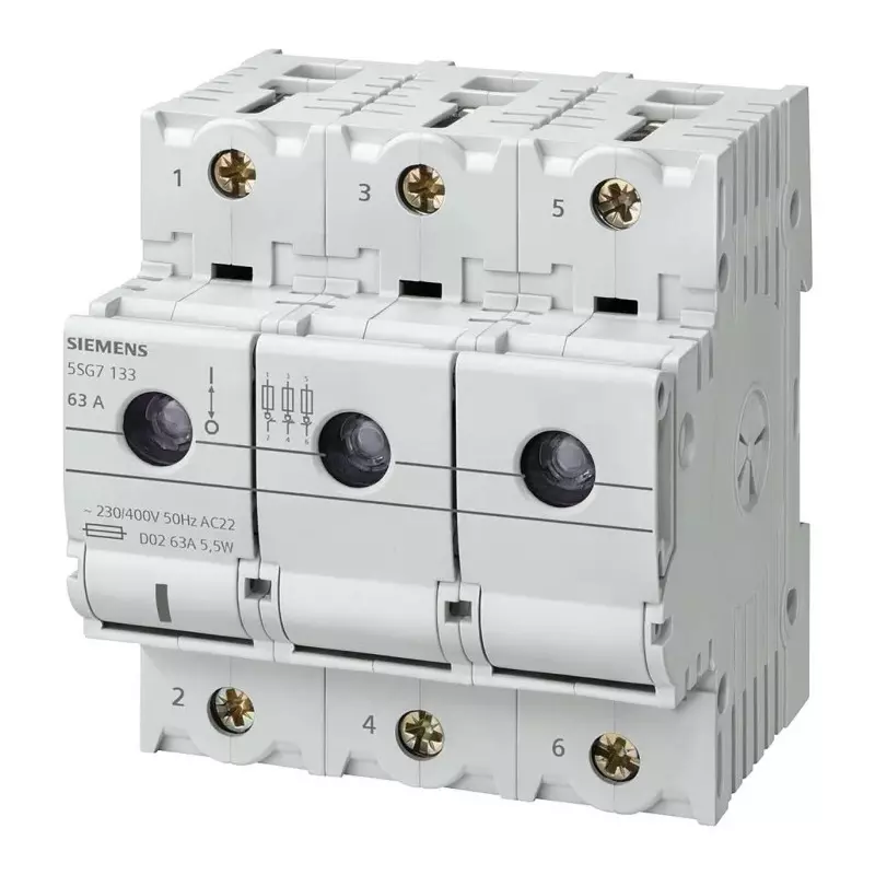 Siemens Fuse Switch Disconnector, 4 Pole, 63A Max Current, 63A Fuse Current, 5SG7163 Siemens Fuse Switch Disconnector, 4 Pole, 63A Max Current, 63A Fuse Current, 5SG7163