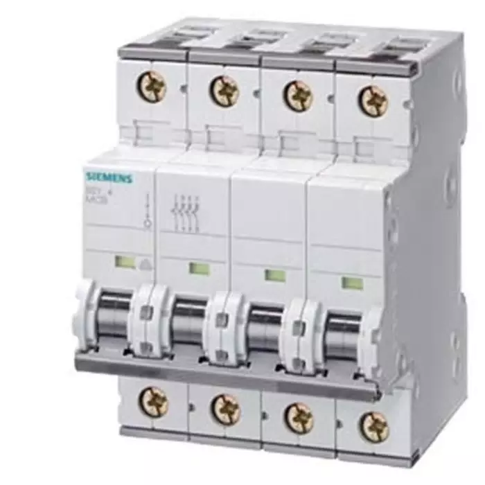 Siemens SENTRON 5SY8 MCB, 4P, 32A Curve D, 400V AC, 72V DC, 30 kA Breaking Capacity, 5SY8432-8BB08 Siemens SENTRON 5SY8 MCB, 4P, 32A Curve D, 400V AC, 72V DC, 30 kA Breaking Capacity, 5SY8432-8BB08