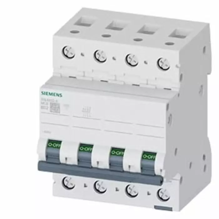 Siemens SENTRON 5SL66 MCB, 4P, 32A Curve B, 440V AC, 62.5V DC, 6 kA Breaking Capacity, 5SL6632-6 Siemens SENTRON 5SL66 MCB, 4P, 32A Curve B, 440V AC, 62.5V DC, 6 kA Breaking Capacity, 5SL6632-6