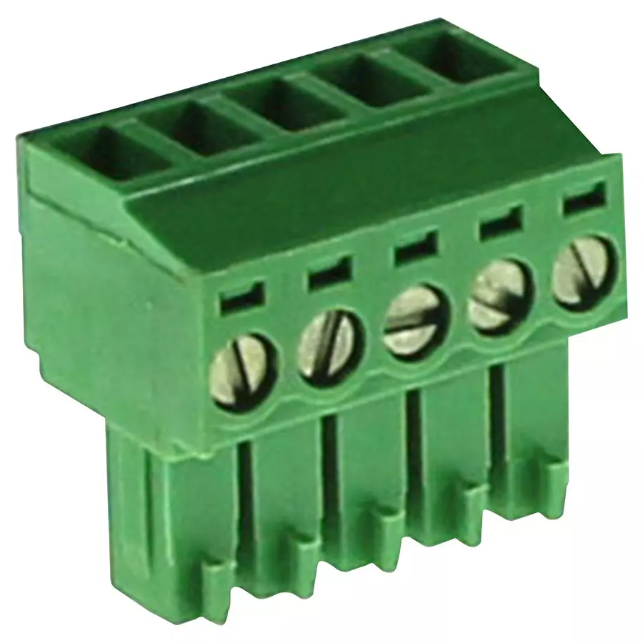 CAMDENBOSS Terminal Block, Pluggable, 5Pos, 16Awg, CTB922HE/5 CAMDENBOSS Terminal Block, Pluggable, 5Pos, 16Awg, CTB922HE/5