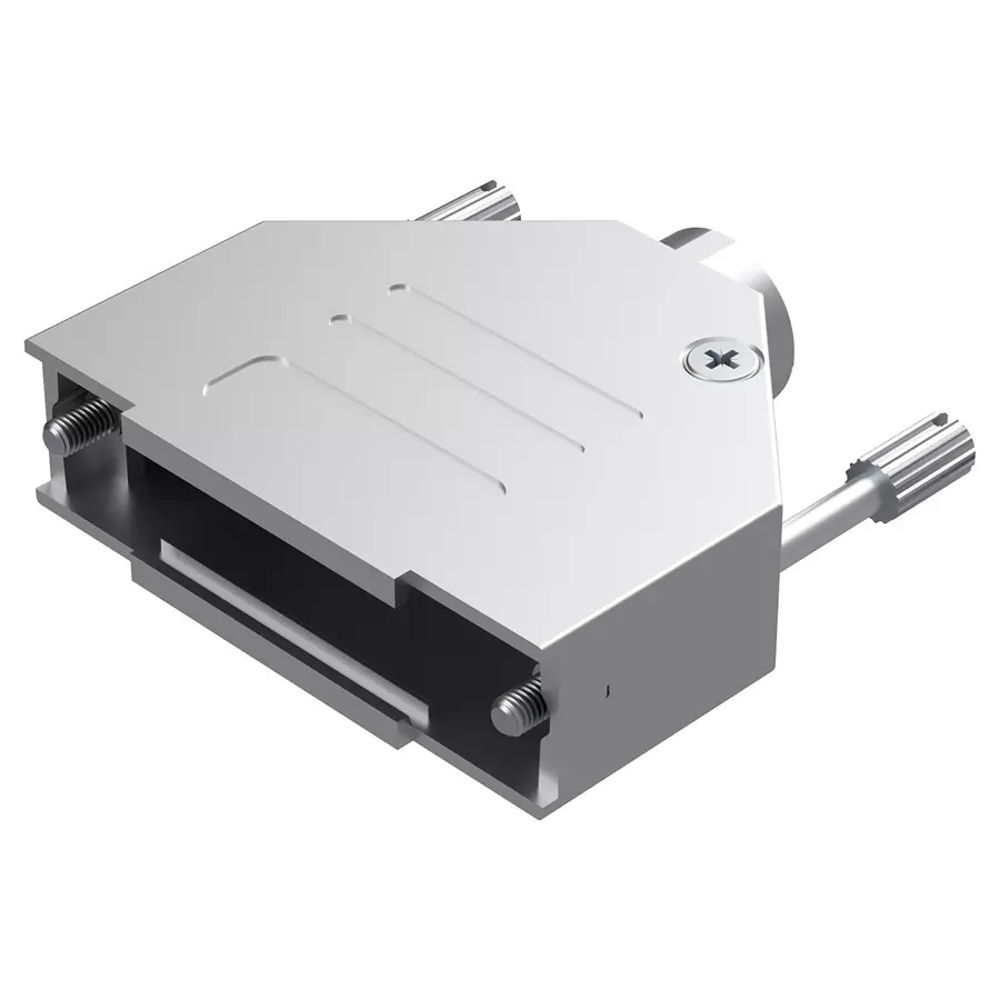 POSITRONIC D SUB BACKSHELL, 180 DEG, SIZE DB, D25000DTE40/AA. POSITRONIC D SUB BACKSHELL, 180 DEG, SIZE DB, D25000DTE40/AA.