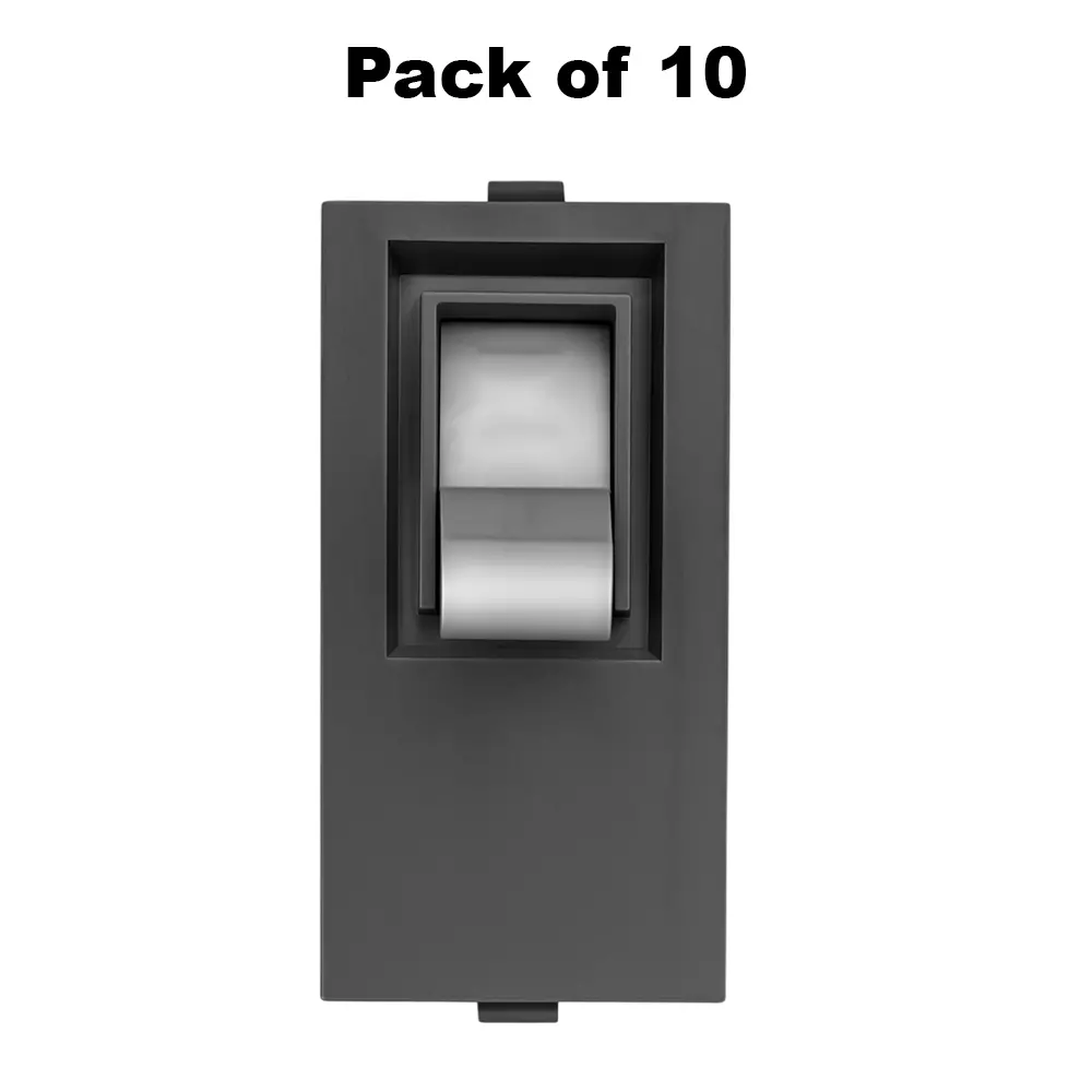 Buy k9-trip-switch-single-pole-1-module-6-amp-black-9048-6a-pack-of-10 K9 Trip Switch Single Pole 1 Module 6 Amp Grey, 9048-6A (Pack of 10)