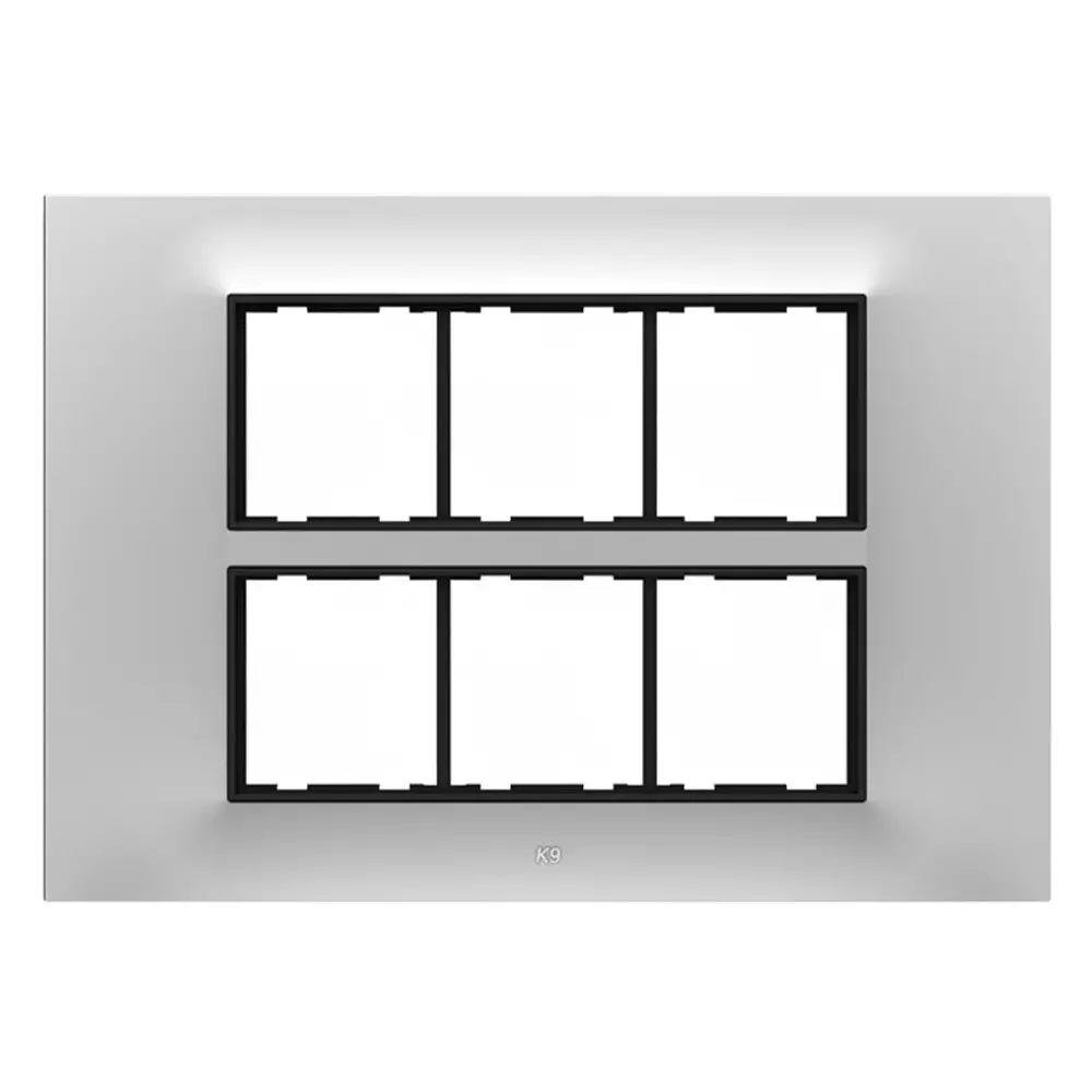 K9 Euro Cover Plate With Base Frame Ultima Plus 12 Module White, 9167P (Pack of 5) K9 Euro Cover Plate With Base Frame Ultima Plus 12 Module White, 9167P (Pack of 5)
