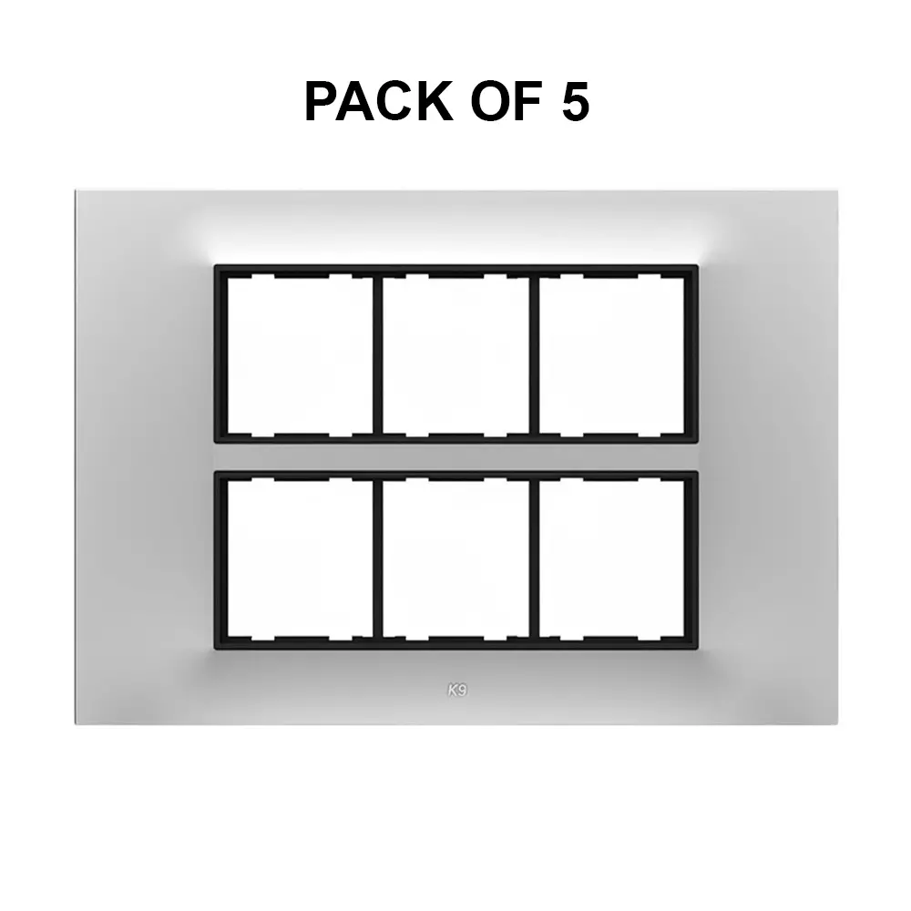 Buy k9-euro-cover-plate-with-base-frame-ultima-plus-12-module-white-9167p-pack-of-5 K9 Euro Cover Plate With Base Frame Ultima Plus 12 Module White, 9167P (Pack of 5)