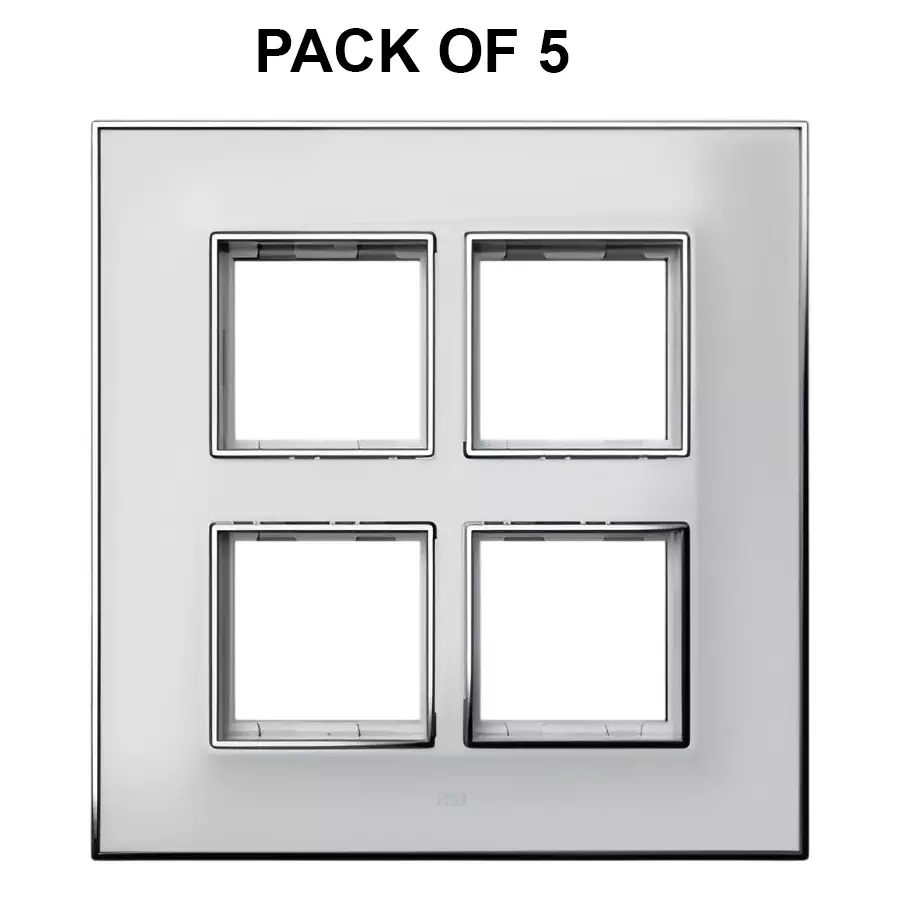 Buy k9-evoq-cover-plate-with-base-frame-amaze-8-module-square-white-9457-pack-of-5 K9 Evoq Cover Plate With Base Frame Amaze 8 Module (Square) White, 9457 (Pack of 5)