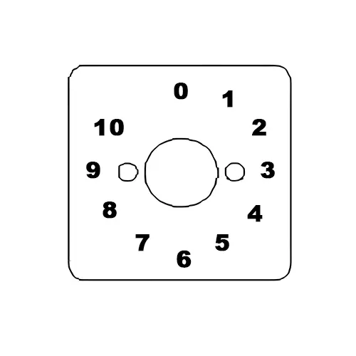 Buy kaycee-ac-rotary-cam-switch-10-way-with-off-30-25-amp-1-pole-6v13kongb Kaycee AC Rotary Cam Switch 10 Way With Off 30° 25 Amp 1 Pole, 6V13KO/NGB