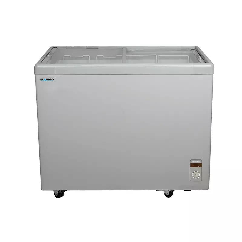 Buy elanpro-300-l-double-door-non-convertible-flat-glass-top-deep-freezer-ekg-305a Elanpro 300 L Double Door Non Convertible Flat Glass Top Deep Freezer EKG 305A