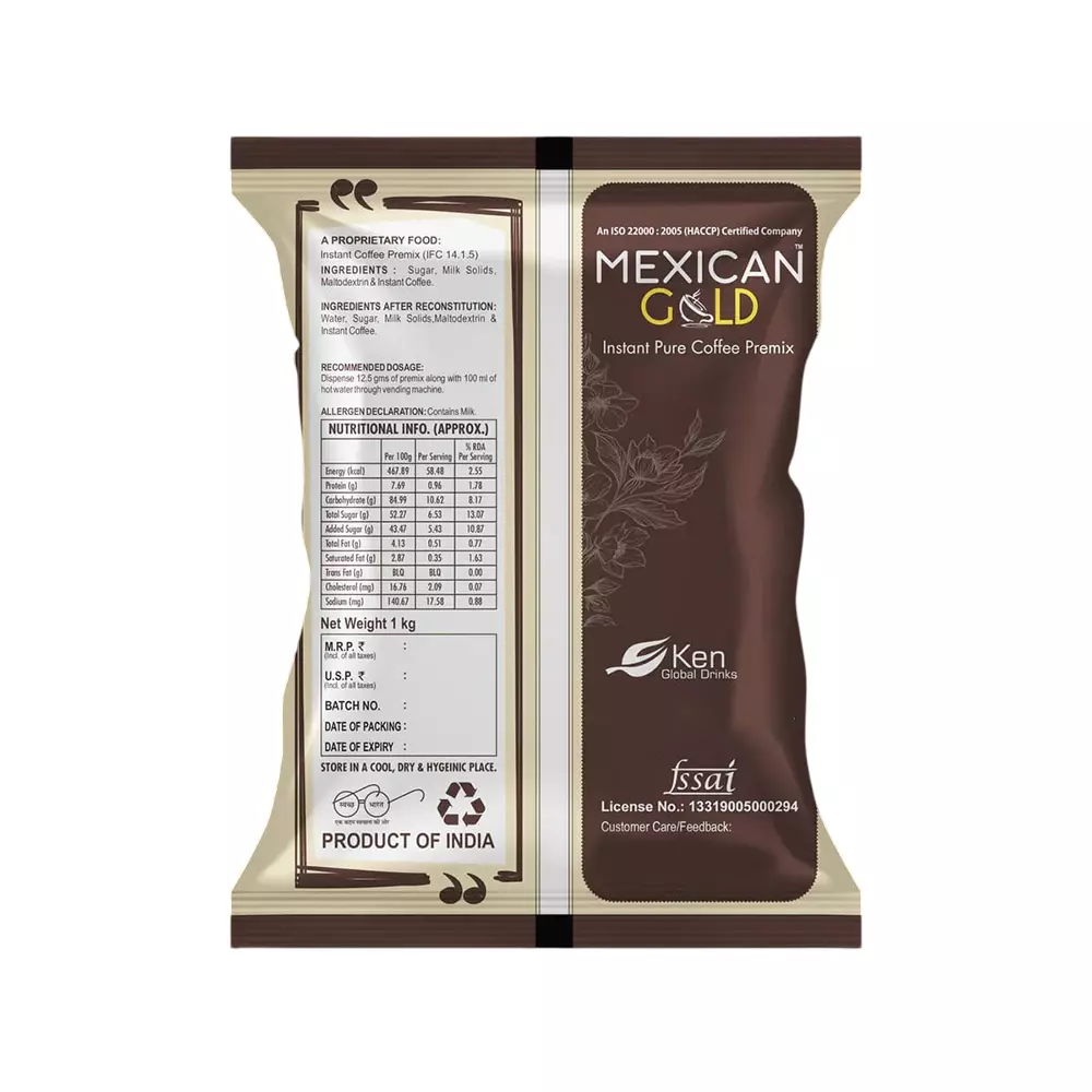 Buy california-maxian-gold-instant-coffee-premix-1-kg-for-vending-machine-be_px_005-pack-of-5 California Maxian Gold Instant Coffee Premix 1 Kg For Vending Machine, BE_PX_005 (Pack of 5)