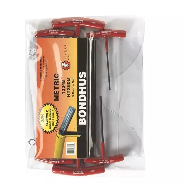 Buy bondhus-proguard-hex-end-t-handles-protanium-steel-2-to-6-mm-size-and-6-inch-length-15248-set-of-6 Bondhus ProGuard Hex End T-Handles Protanium Steel 2 to 6 mm Size and 6 inch Length, 15248 (Set of 6)